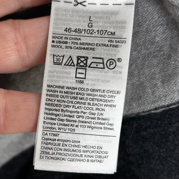 Banana Republic women’s Cashmere and wool blend gray sweater size large - Picture 3 of 5